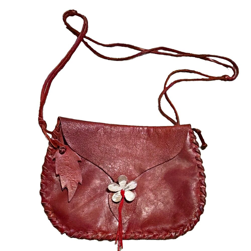 Sulay Rodriguez Bolsos Artisan Genuine Brown Leather Bag Leaf Detail Handcrafted